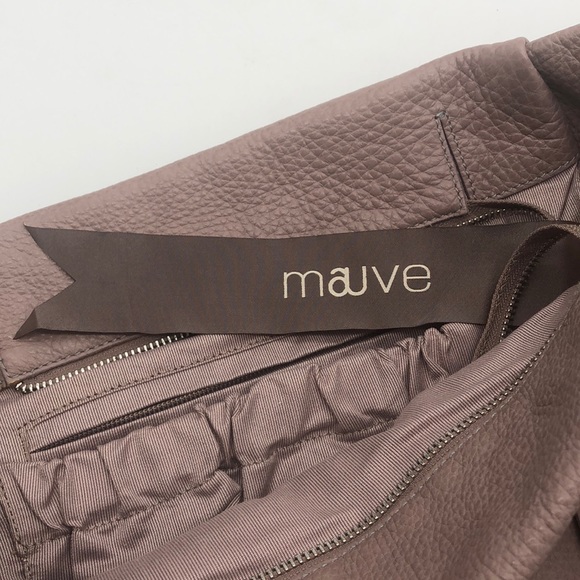 Mauve PINK Pebbled Leather Double Pocket Tote - Picture 13 of 15